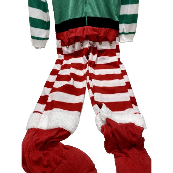 Elf Costume Funzietime Kids Sleep One piece Pj-Elf Warm Dress Up Size 14 Large - Picture 5 of 14